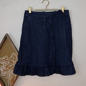 Max & Co. Denim Jean Skirt Pencil Skirt with Ruffle Hem Sz.2 NWT!